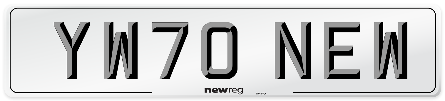 YW70 NEW Number Plate from New Reg